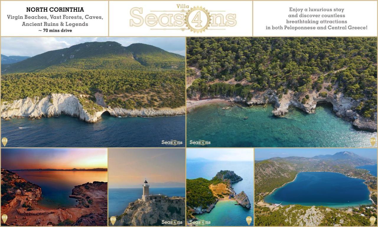 Four Seasons Relaxing Villa Akrata Bagian luar foto