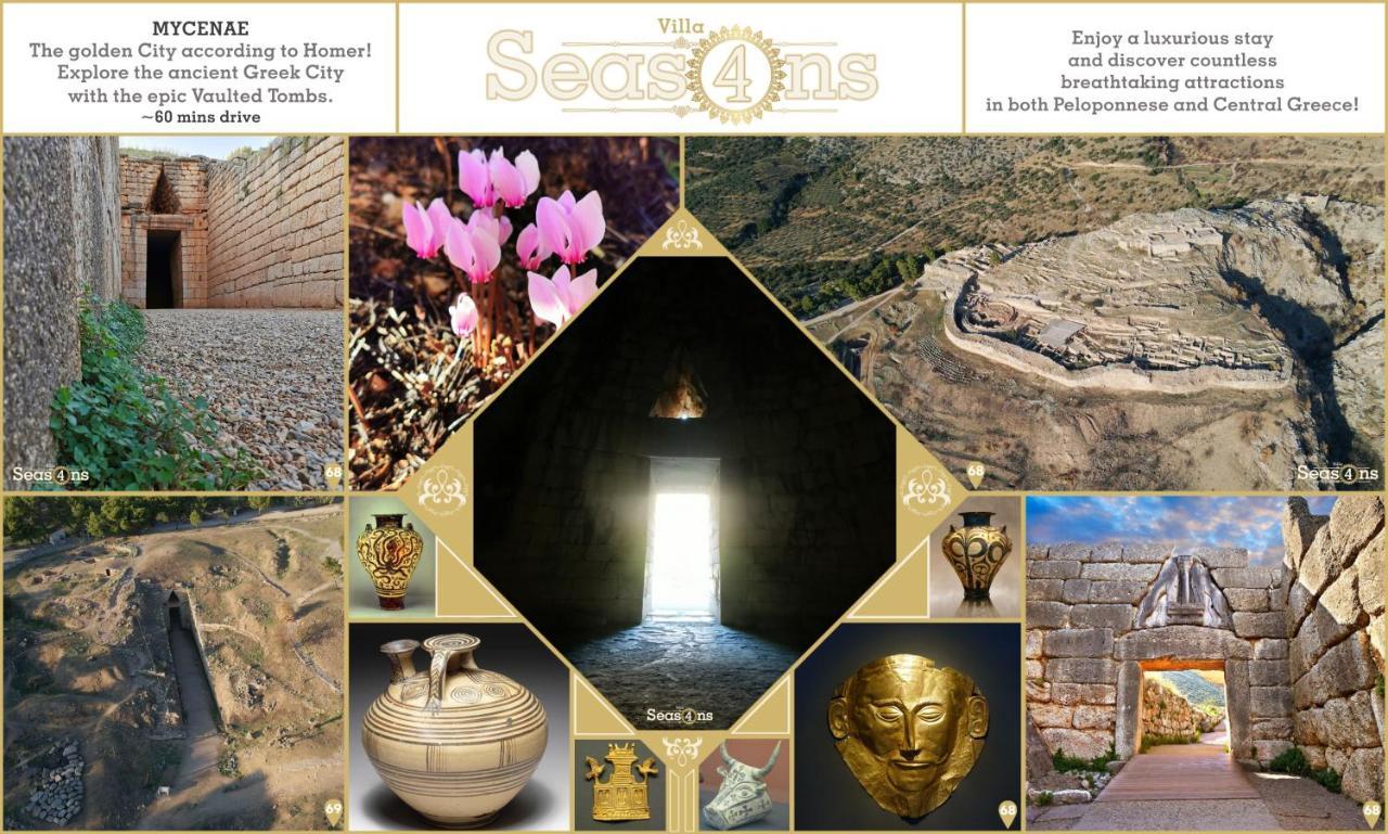 Four Seasons Relaxing Villa Akrata Bagian luar foto