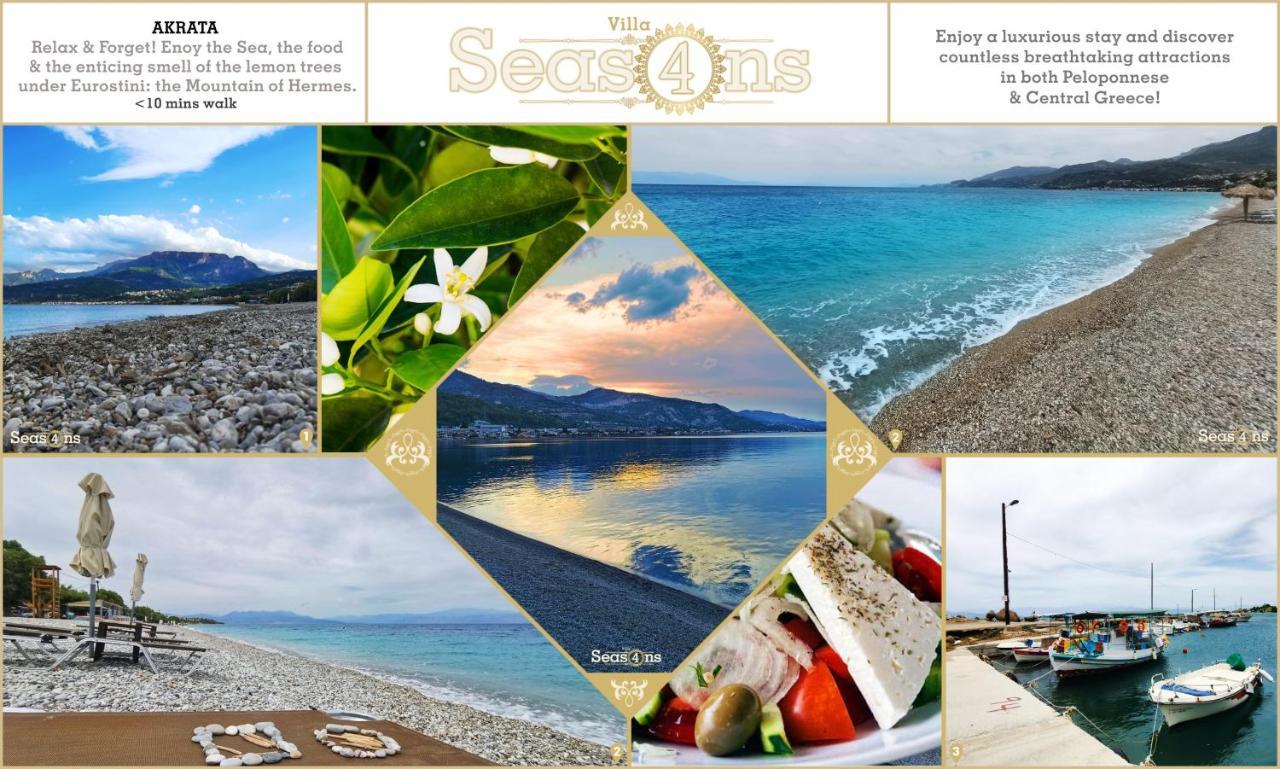 Four Seasons Relaxing Villa Akrata Bagian luar foto