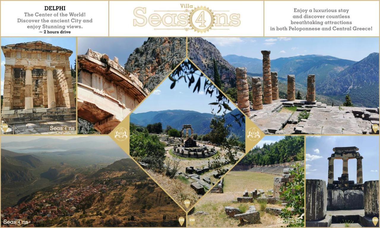 Four Seasons Relaxing Villa Akrata Bagian luar foto