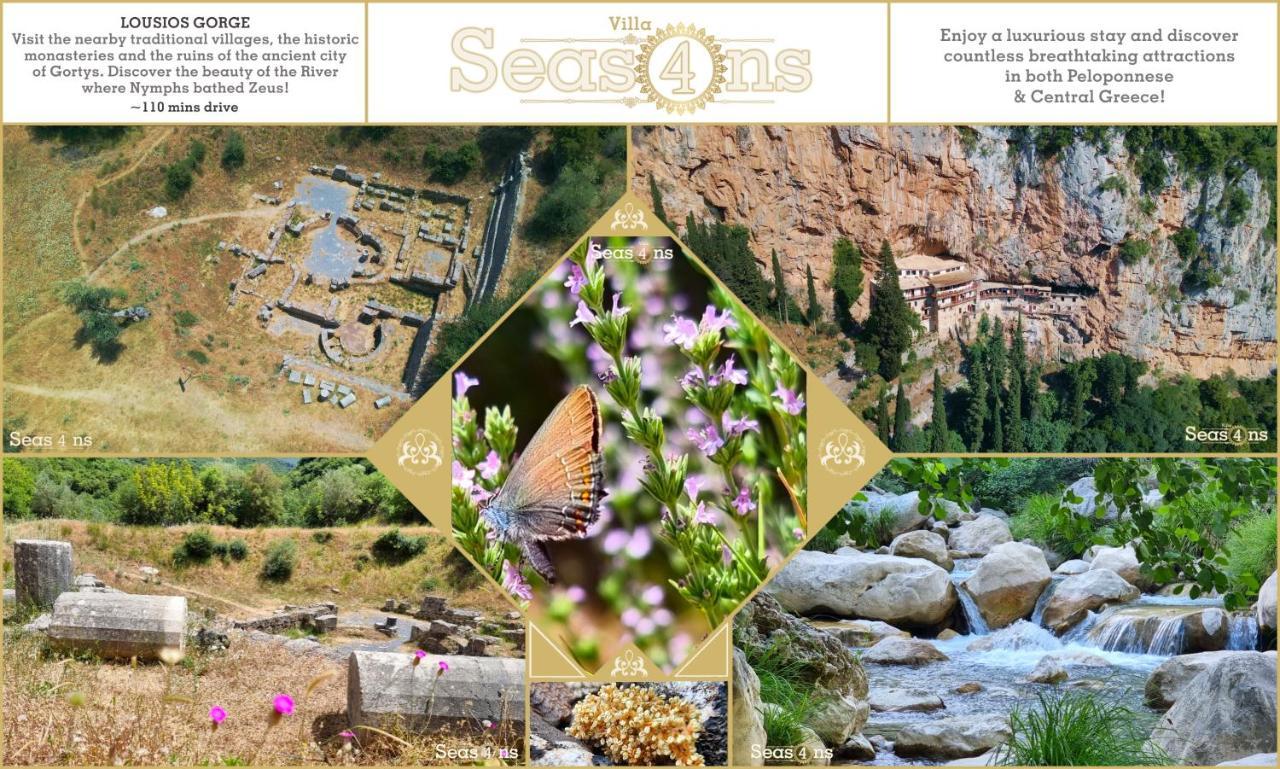 Four Seasons Relaxing Villa Akrata Bagian luar foto