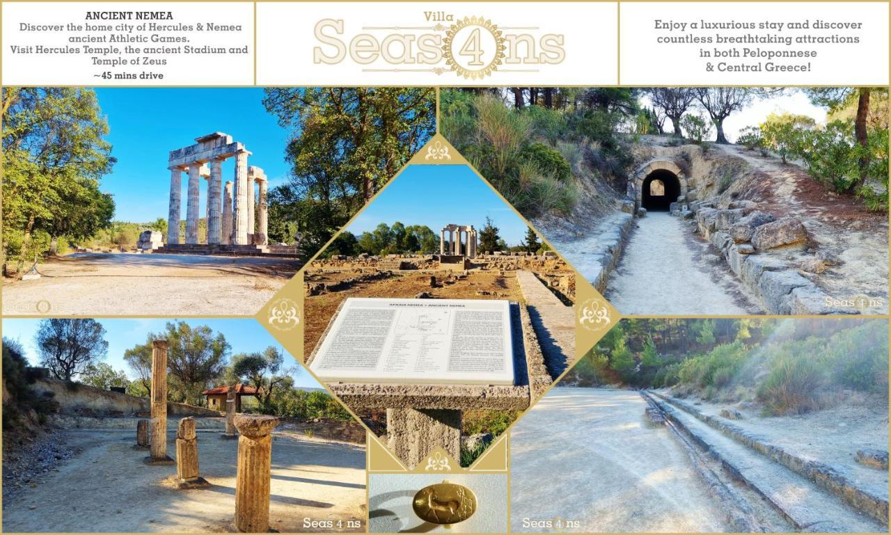 Four Seasons Relaxing Villa Akrata Bagian luar foto