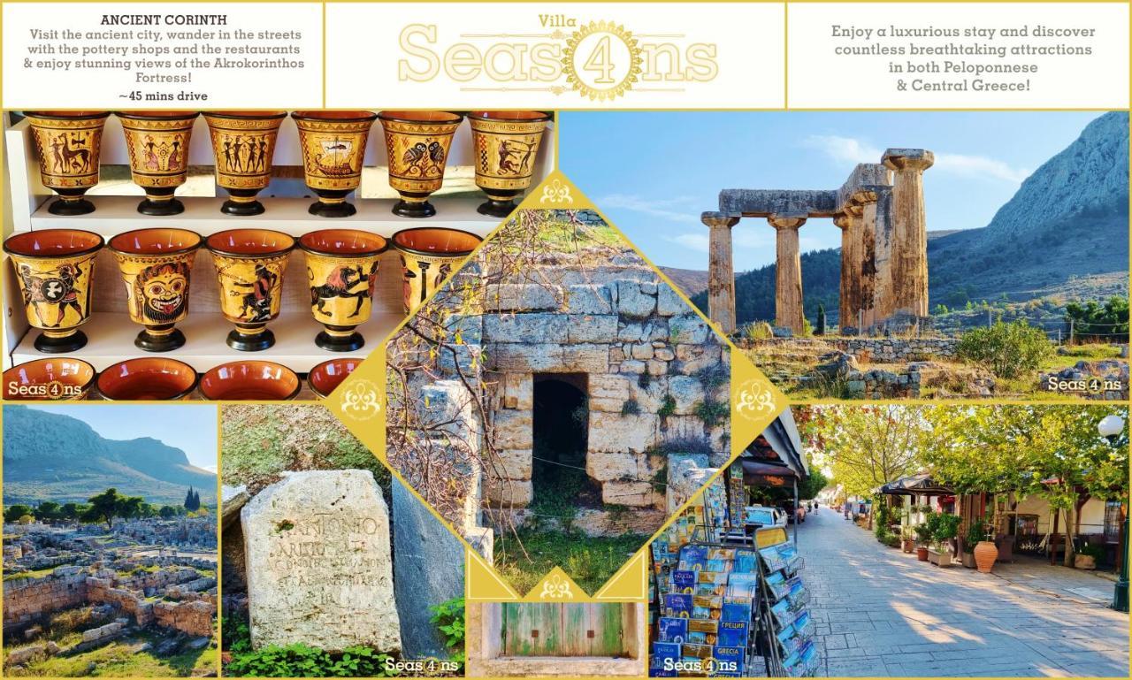 Four Seasons Relaxing Villa Akrata Bagian luar foto