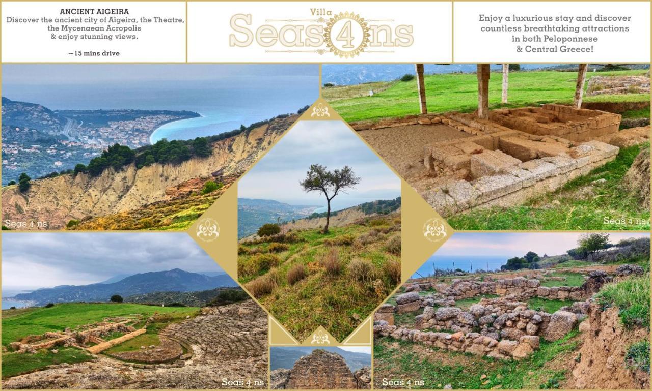 Four Seasons Relaxing Villa Akrata Bagian luar foto