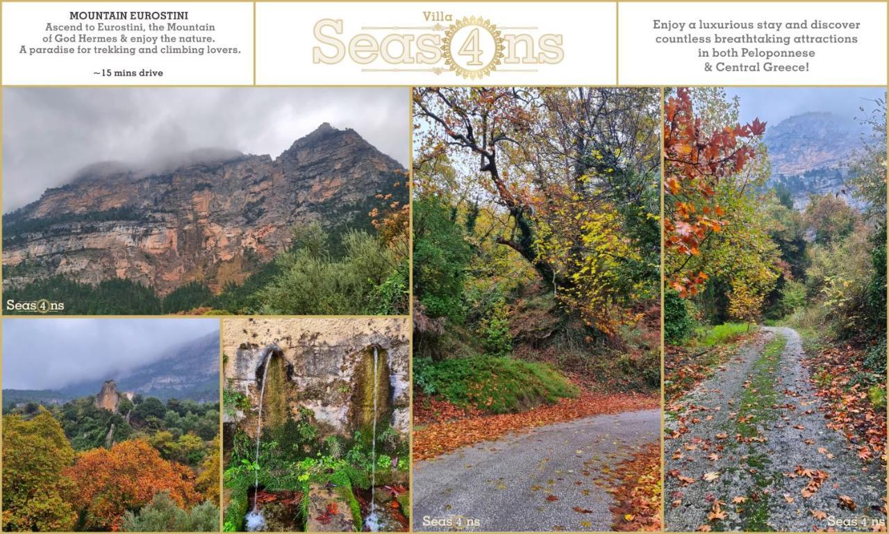 Four Seasons Relaxing Villa Akrata Bagian luar foto